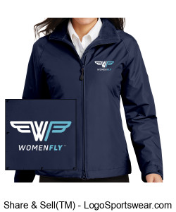 Women Fly - Port Authority Ladies Challenger Jacket Design Zoom